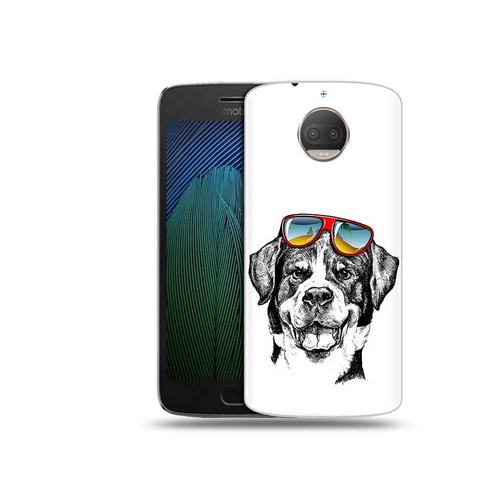 

Чехол MyPads Tocco для Motorola Moto G5S Plus счастливая собака (PT75337.377.631), Прозрачный, Tocco