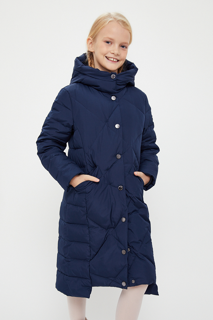фото Пальто для девочек finn-flare цв. синий р-р. 146 finn flare