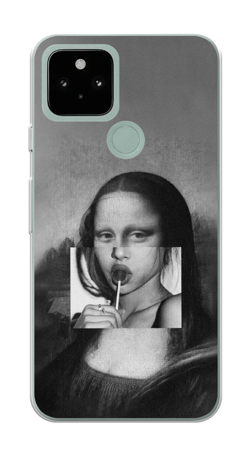 

Чехол Awog на Google Pixel 5 "Mona Lisa sucking lollipop", Разноцветный, 270750-9
