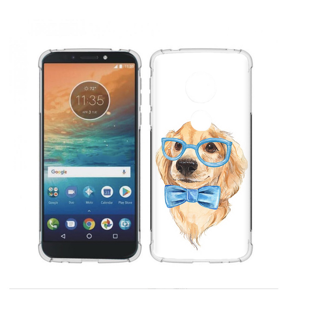 

Чехол MyPads Tocco для Motorola Moto G4 Play Собака интеллигент (PT115793.374.159), Прозрачный, Tocco