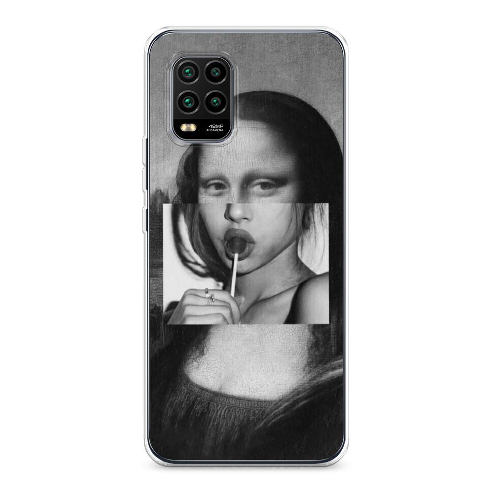 

Чехол Awog на Xiaomi Mi 10 Lite "Mona Lisa sucking lollipop", Разноцветный, 38550-9