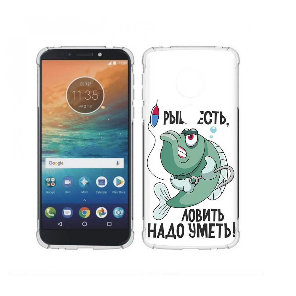 

Чехол MyPads Tocco для Motorola Moto G4 Play Рыба есть ,ловить надо уметь, Прозрачный, Tocco