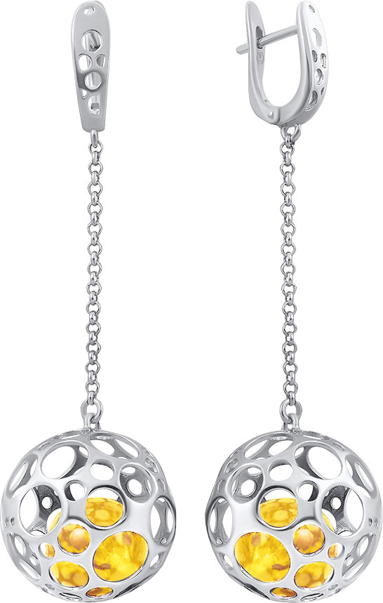 

Серьги женские Darvin 429021440GS из серебра, янтарь, 429021440GS