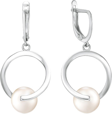 

Серьги из серебра с культивированным жемчугом De Fleur 52340S1, 52340S1