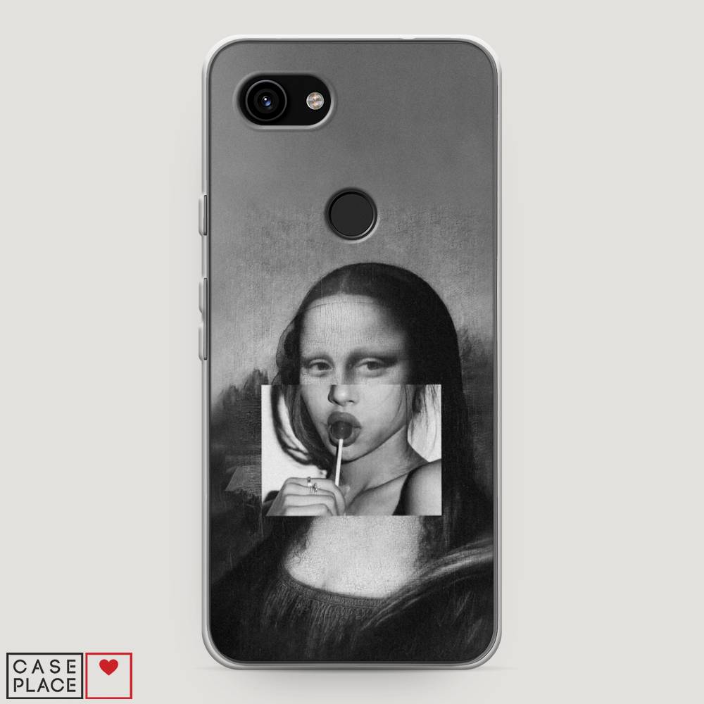 

Чехол Awog на Google Pixel 3a "Mona Lisa sucking lollipop", Разноцветный, 270150-9