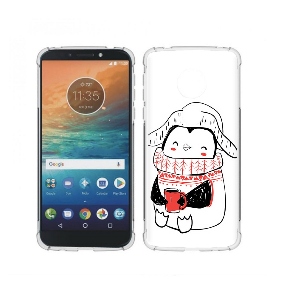 

Чехол MyPads Tocco для Motorola Moto G4 Play Милый пингвин (PT115793.374.115), Прозрачный, Tocco