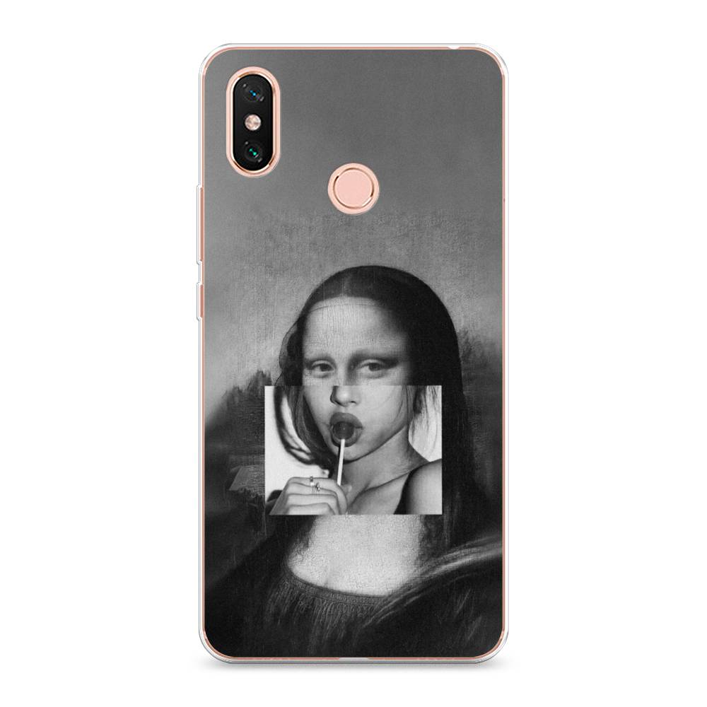 

Чехол Awog на Xiaomi Mi Max 3 "Mona Lisa sucking lollipop", Разноцветный, 34350-9