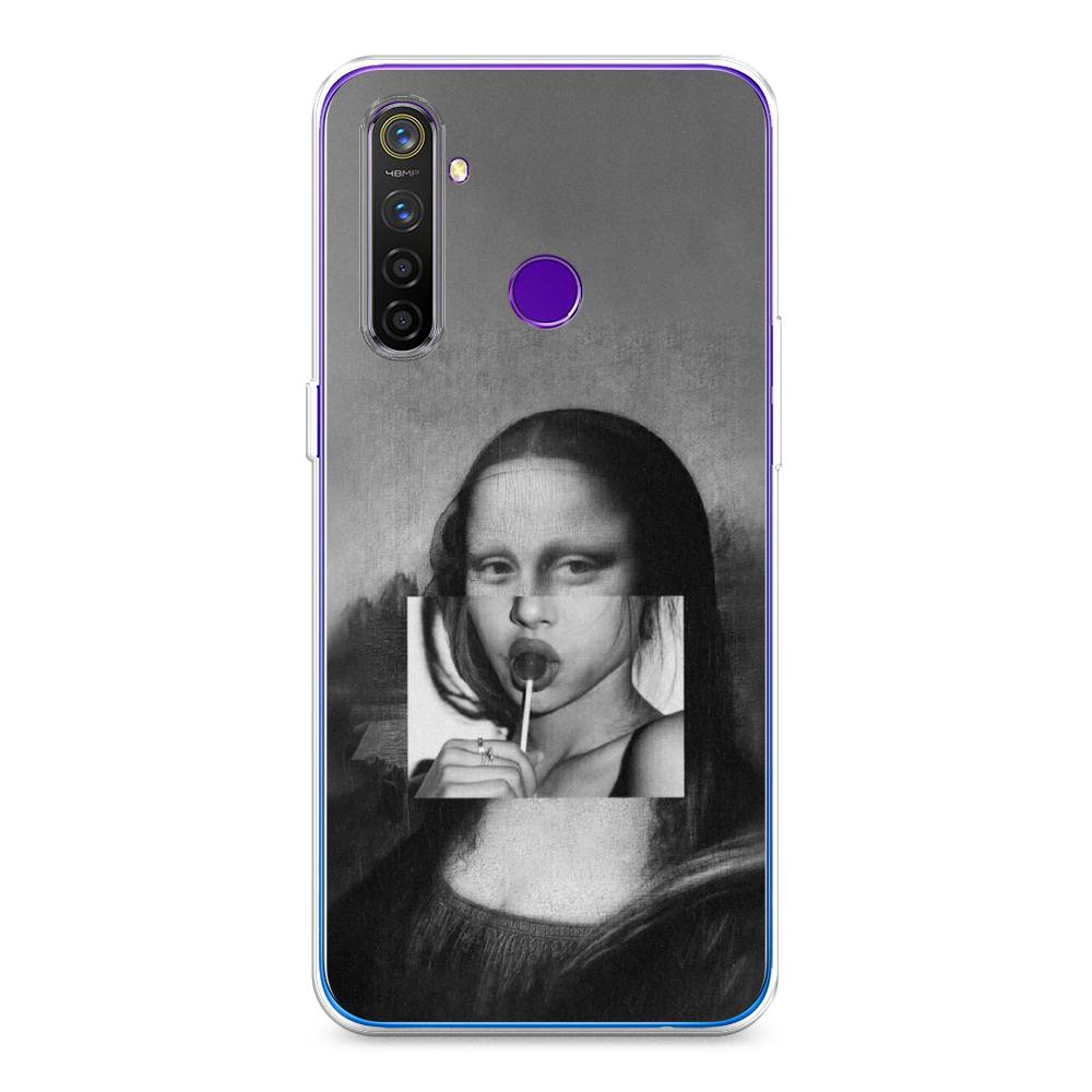 

Чехол Awog на Realme 5 Pro "Mona Lisa sucking lollipop", Разноцветный, 251650-9