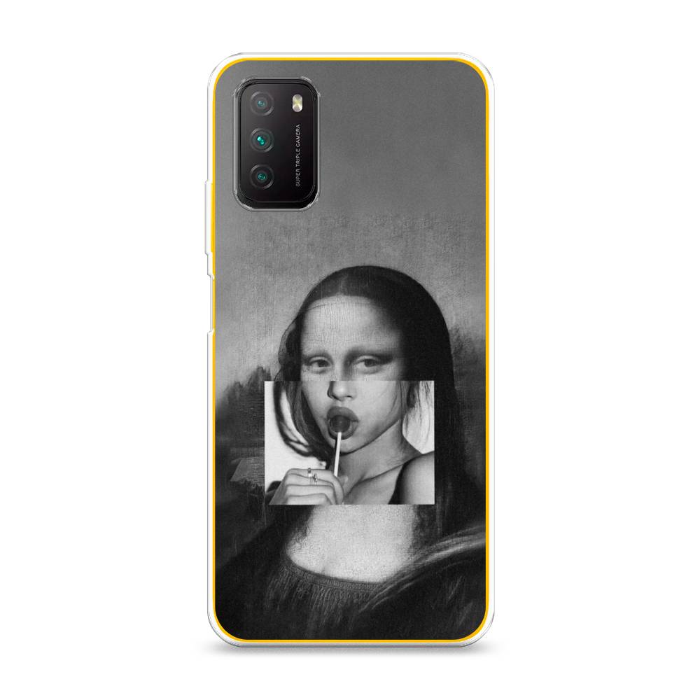 

Чехол Awog на Poco M3 "Mona Lisa sucking lollipop", Разноцветный, 39550-9