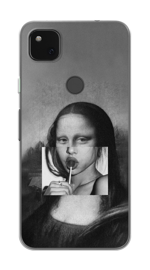

Чехол Awog на Google Pixel 4A "Mona Lisa sucking lollipop", Разноцветный, 270650-9