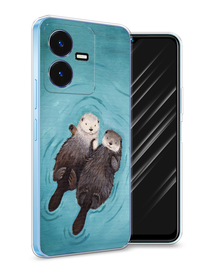 

Чехол Awog на Vivo Y22 / Виво Y22 "Парочка бобров", Голубой, 267550-10