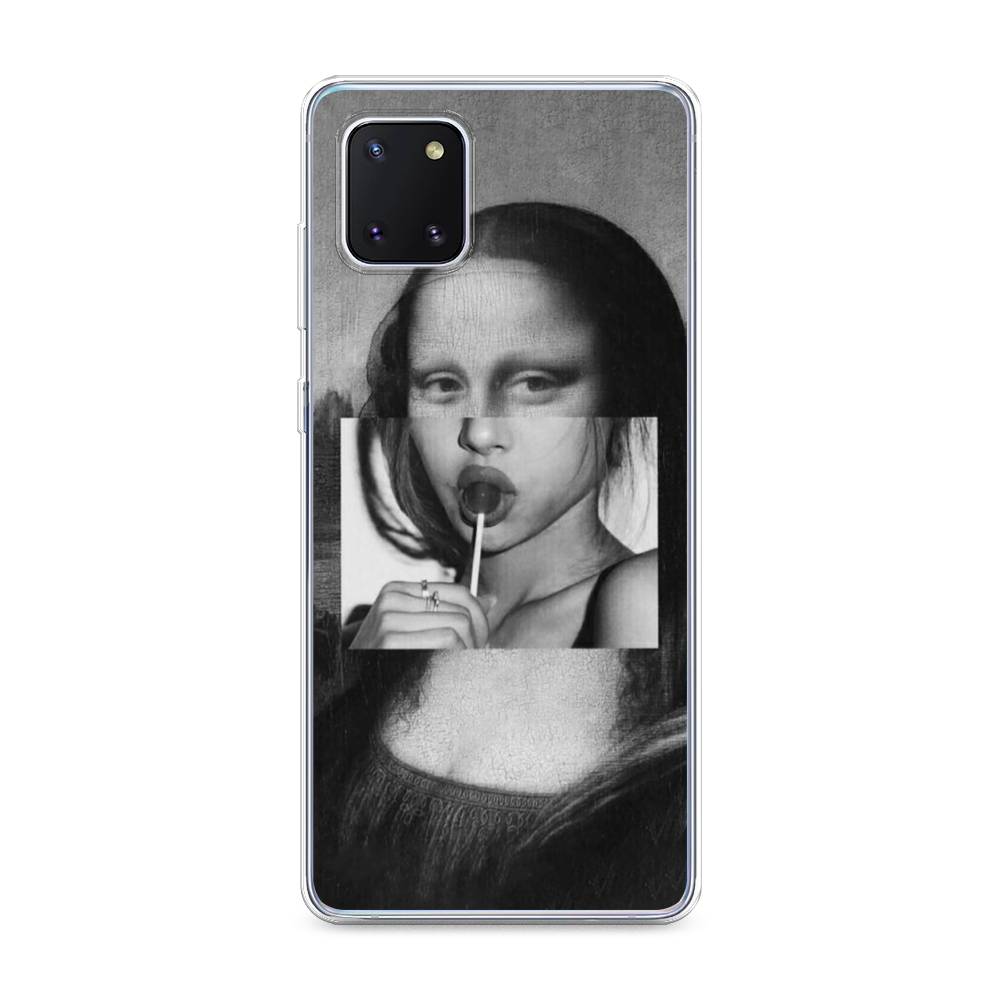 

Чехол Awog на Samsung Galaxy Note 10 Lite "Mona Lisa sucking lollipop", Разноцветный, 29150-9