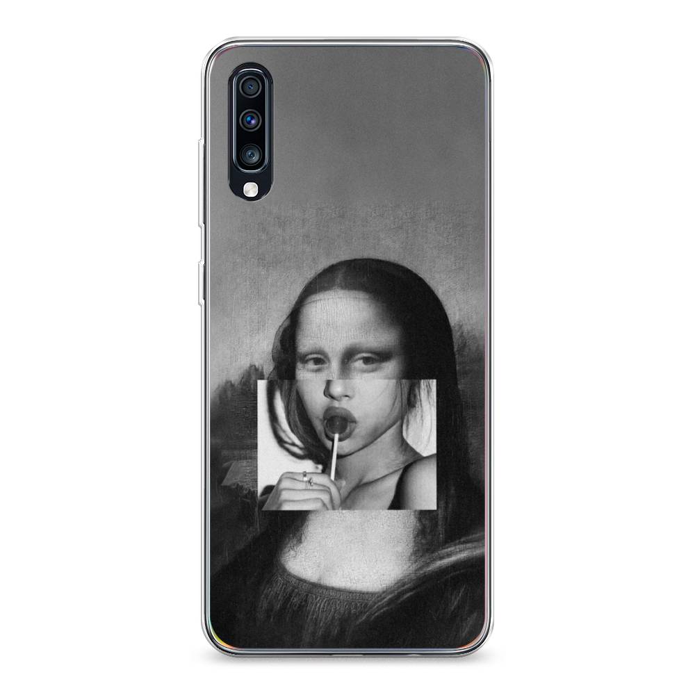 

Чехол Awog на Samsung Galaxy A70 "Mona Lisa sucking lollipop", Разноцветный, 28150-9