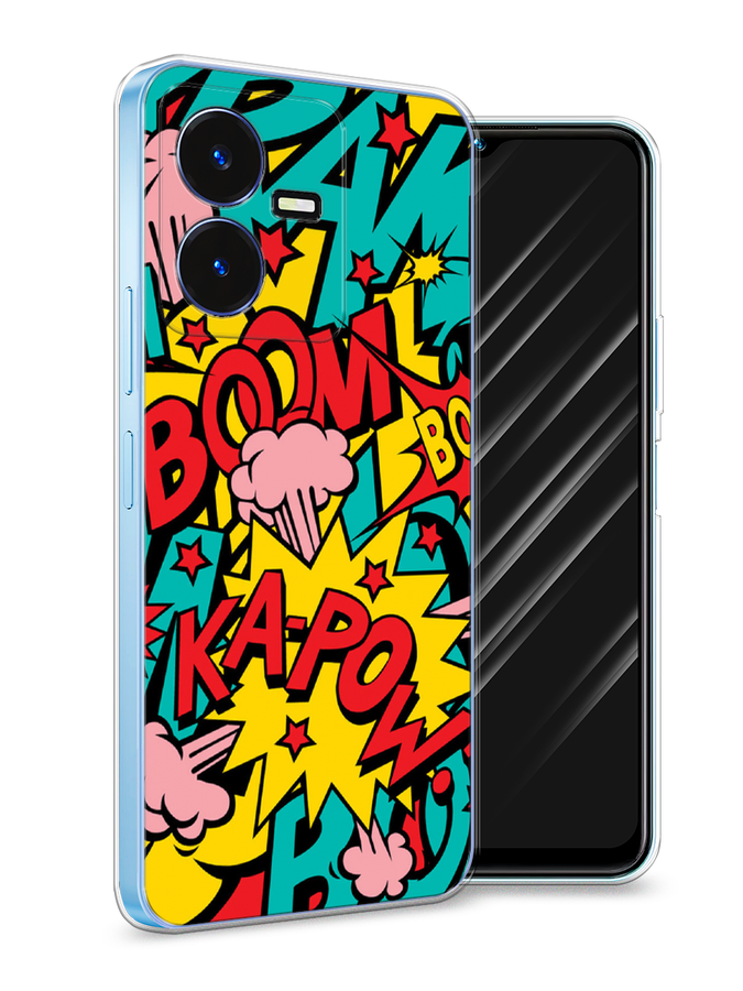 

Чехол Awog на Vivo Y22 / Виво Y22 "Постер pop art", Голубой;желтый;красный, 267550-9