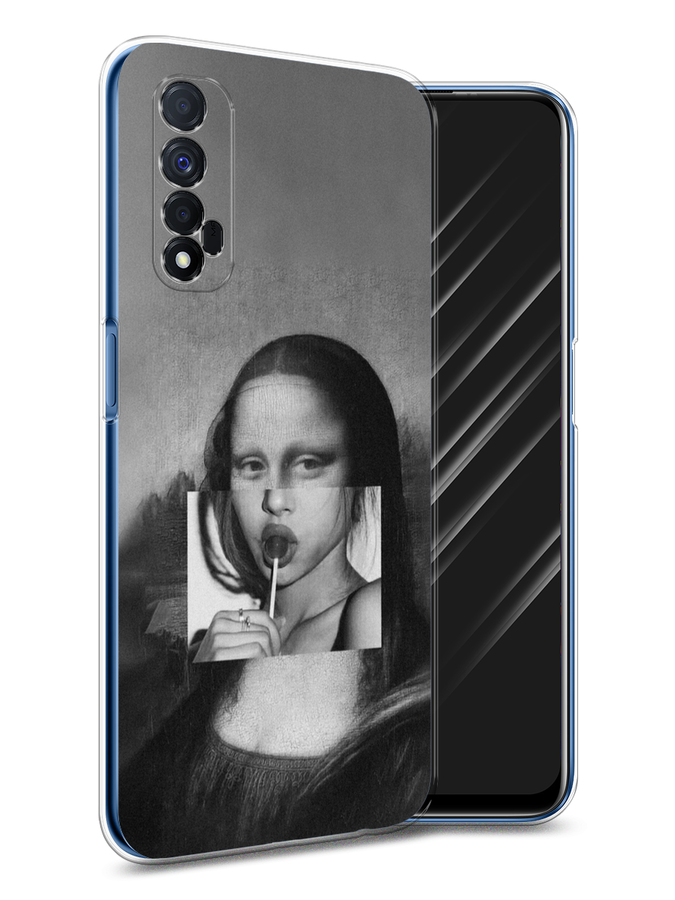 

Чехол Awog на Realme 7 "Mona Lisa sucking lollipop", Разноцветный, 254150-9