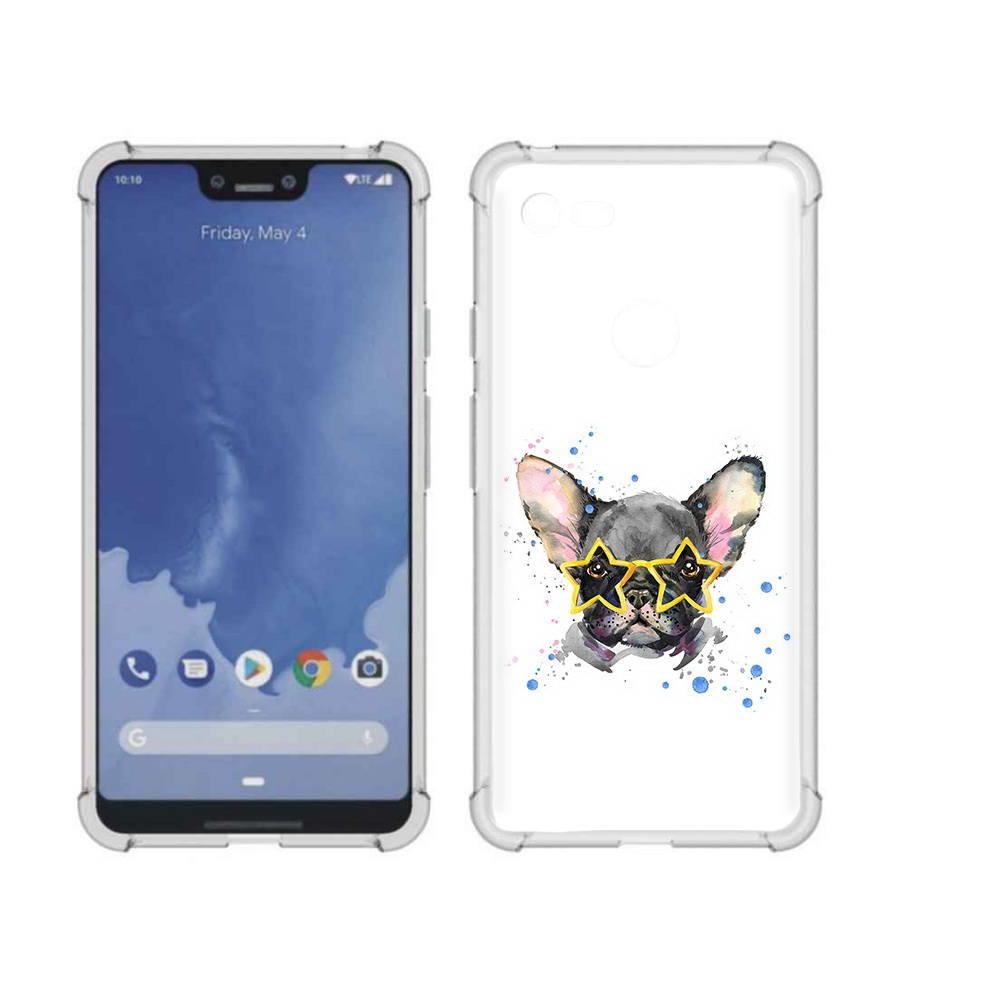 

Чехол MyPads Tocco для Google Pixel 3 XL буля в очках, Прозрачный, Tocco