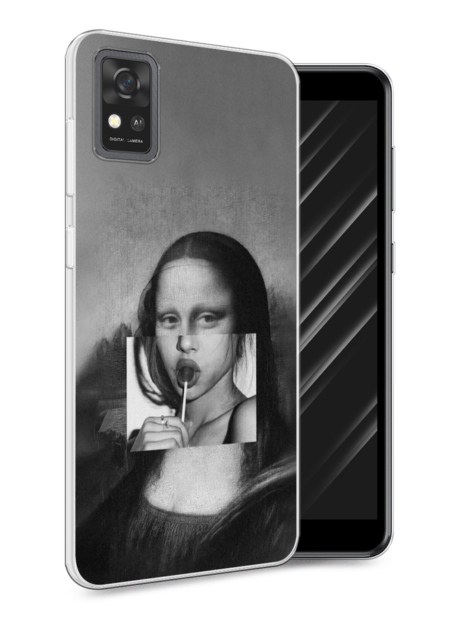 

Чехол Awog на ZTE Blade A31 / ЗТЕ Блэйд A31 "Mona Lisa sucking lollipop", Разноцветный, 134650-9