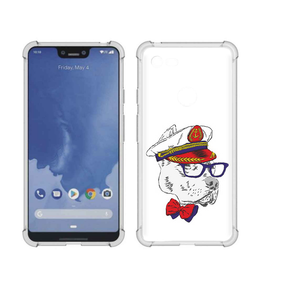 

Чехол MyPads Tocco для Google Pixel 3 XL бульдог, Прозрачный, Tocco