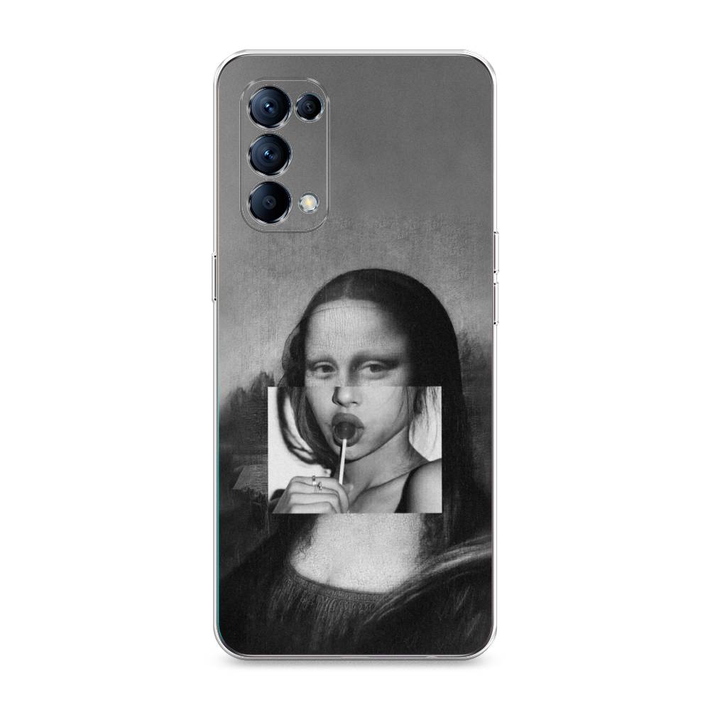 

Чехол Awog на Oppo Reno 5 "Mona Lisa sucking lollipop", Разноцветный, 255250-9