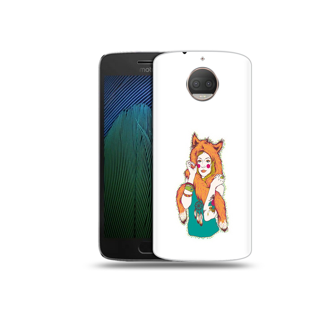 

Чехол MyPads Tocco для Motorola Moto G5S Plus Девушка лиса (PT75337.377.62), Прозрачный, Tocco