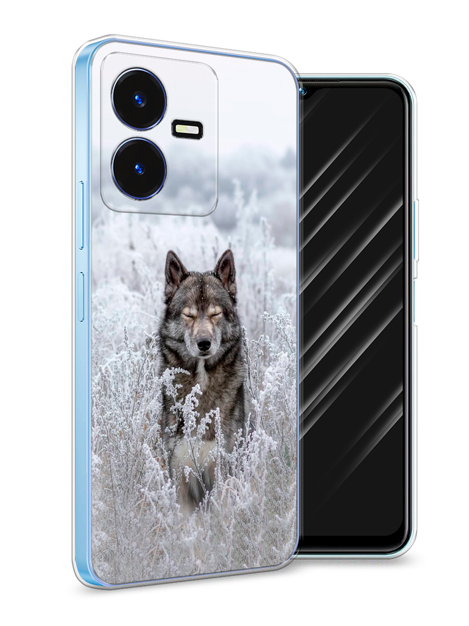 

Чехол Awog на Vivo Y22 / Виво Y22 "Волк в поле", Белый;черный, 267550-1