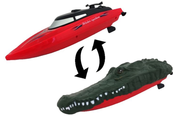 фото Радиоуправляемый катер runhu zhineng крокодил 2 в 1 rh702-red