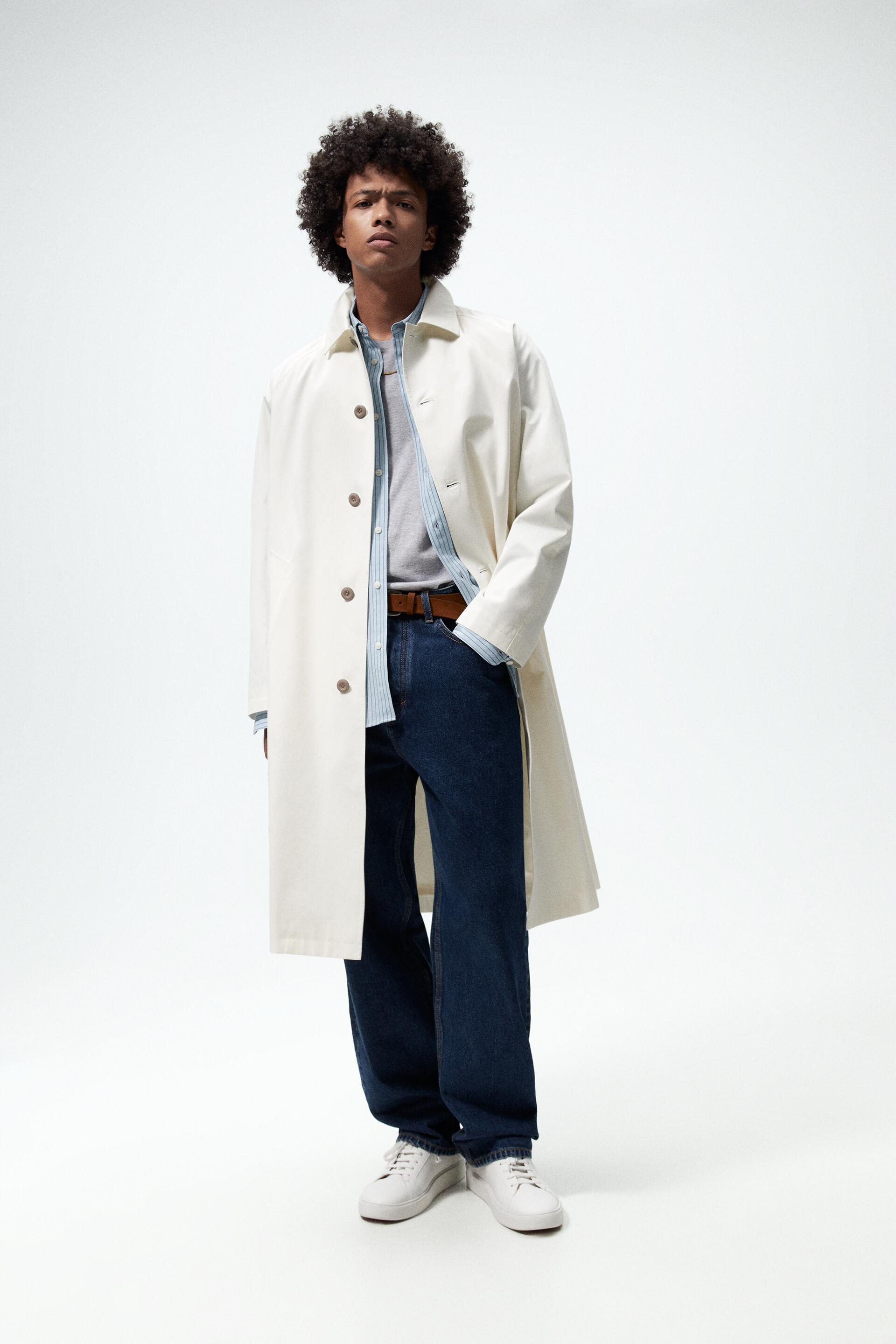 

Плащ мужской ZARA 00706333 белый L (доставка из-за рубежа), 00706333