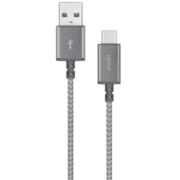 фото Кабель moshi integra usb-c to usb-a (0,25 метра) серый