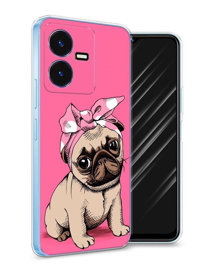 

Чехол Awog на Vivo Y22 / Виво Y22 "Dog Pin-Up", Розовый;бежевый, 267550-2