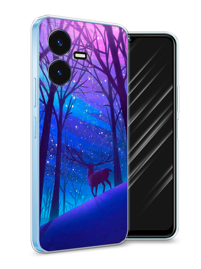 

Чехол Awog на Vivo Y22 / Виво Y22 "Северный олень", Фиолетовый;голубой;синий, 267550-2