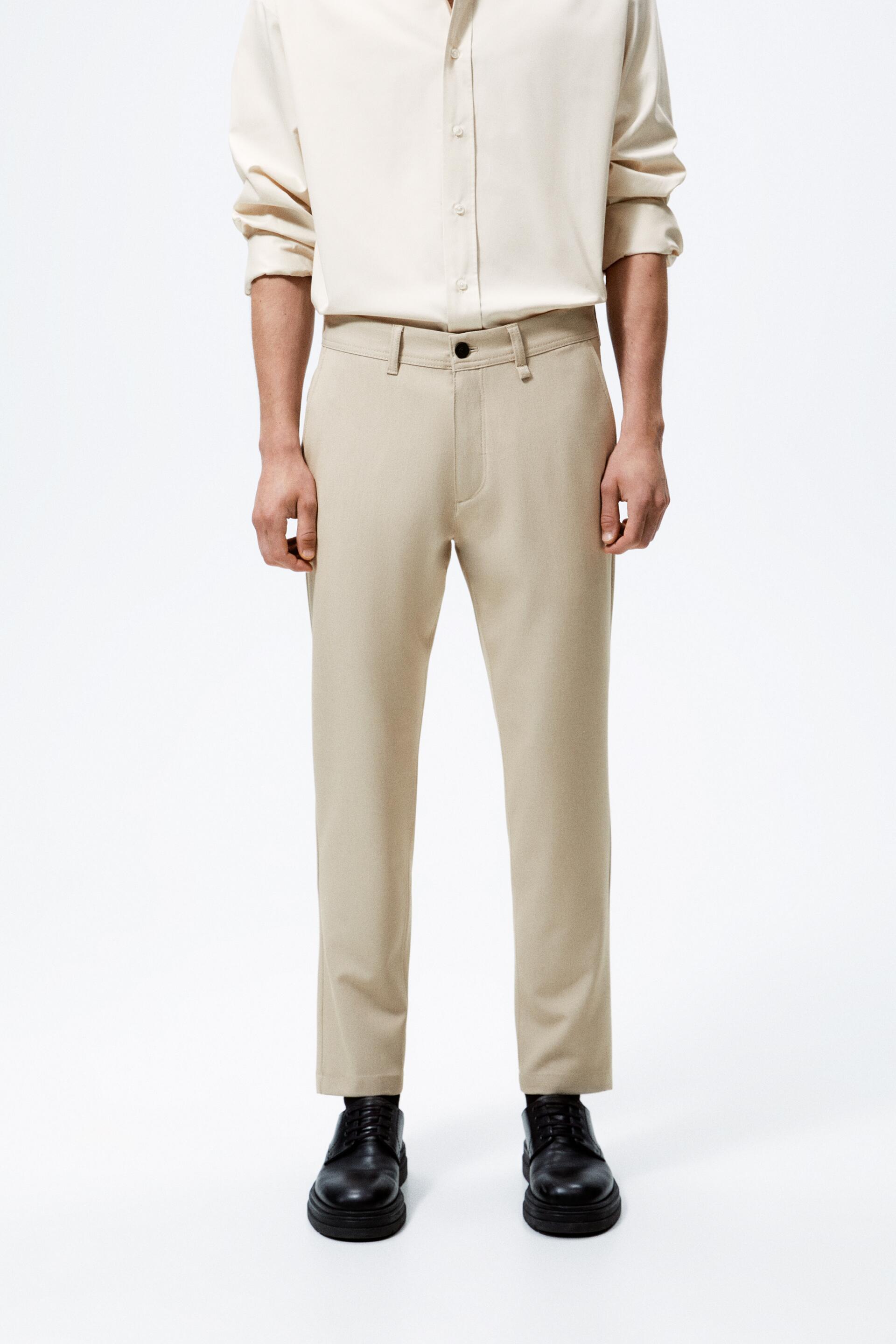 

Брюки мужские ZARA 00706215 бежевые 38 (доставка из-за рубежа), Бежевый, 00706215