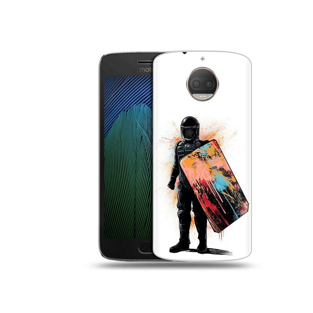

Чехол MyPads Tocco для Motorola Moto G5S Plus солдат с красочным щитом (PT75337.377.614), Прозрачный, Tocco