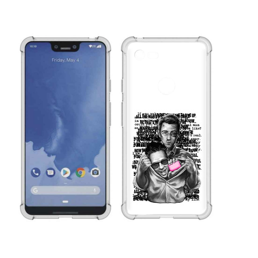 

Чехол MyPads Tocco для Google Pixel 3 XL бойцовский клуб, Прозрачный, Tocco