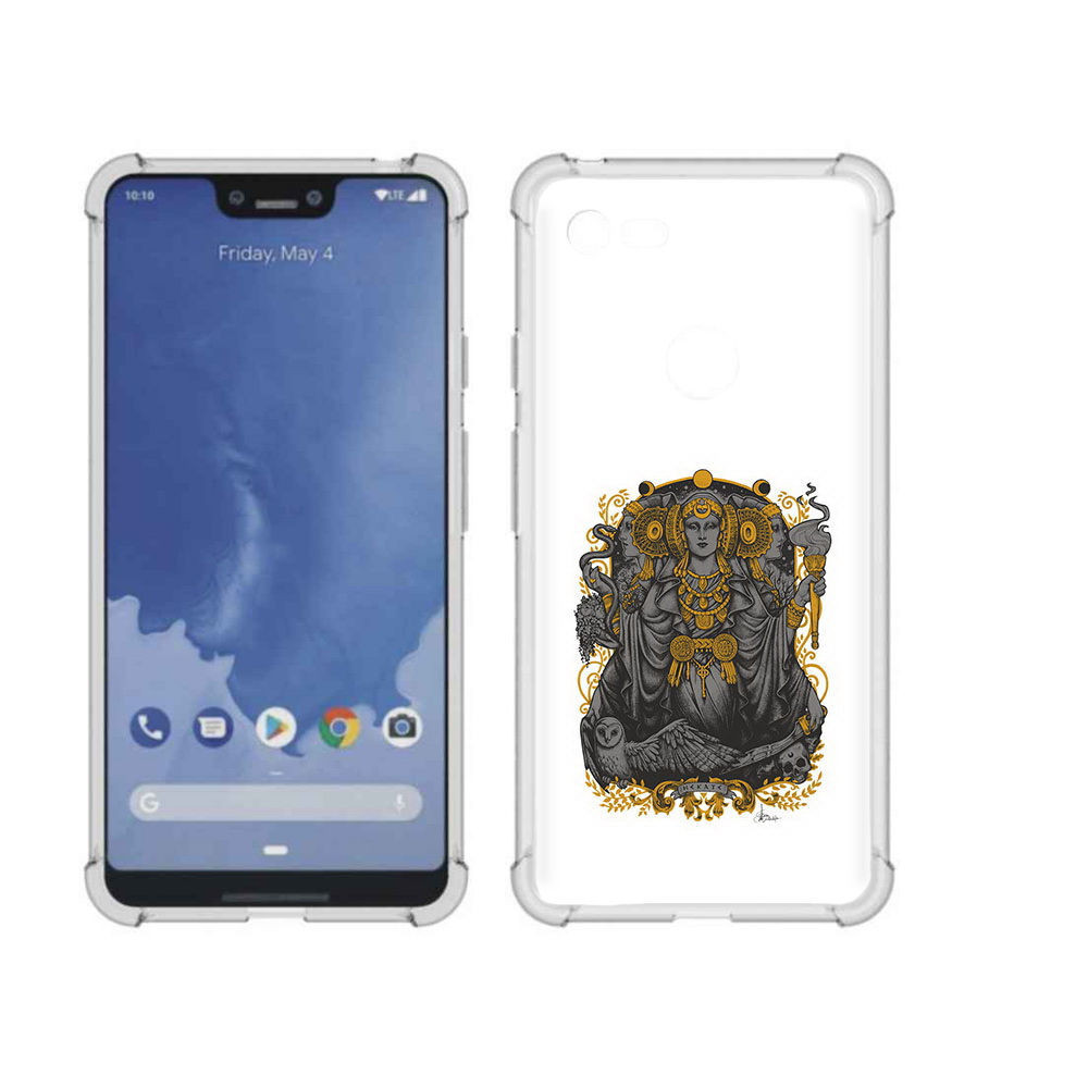

Чехол MyPads Tocco для Google Pixel 3 XL божество с золотыми элементами, Прозрачный, Tocco
