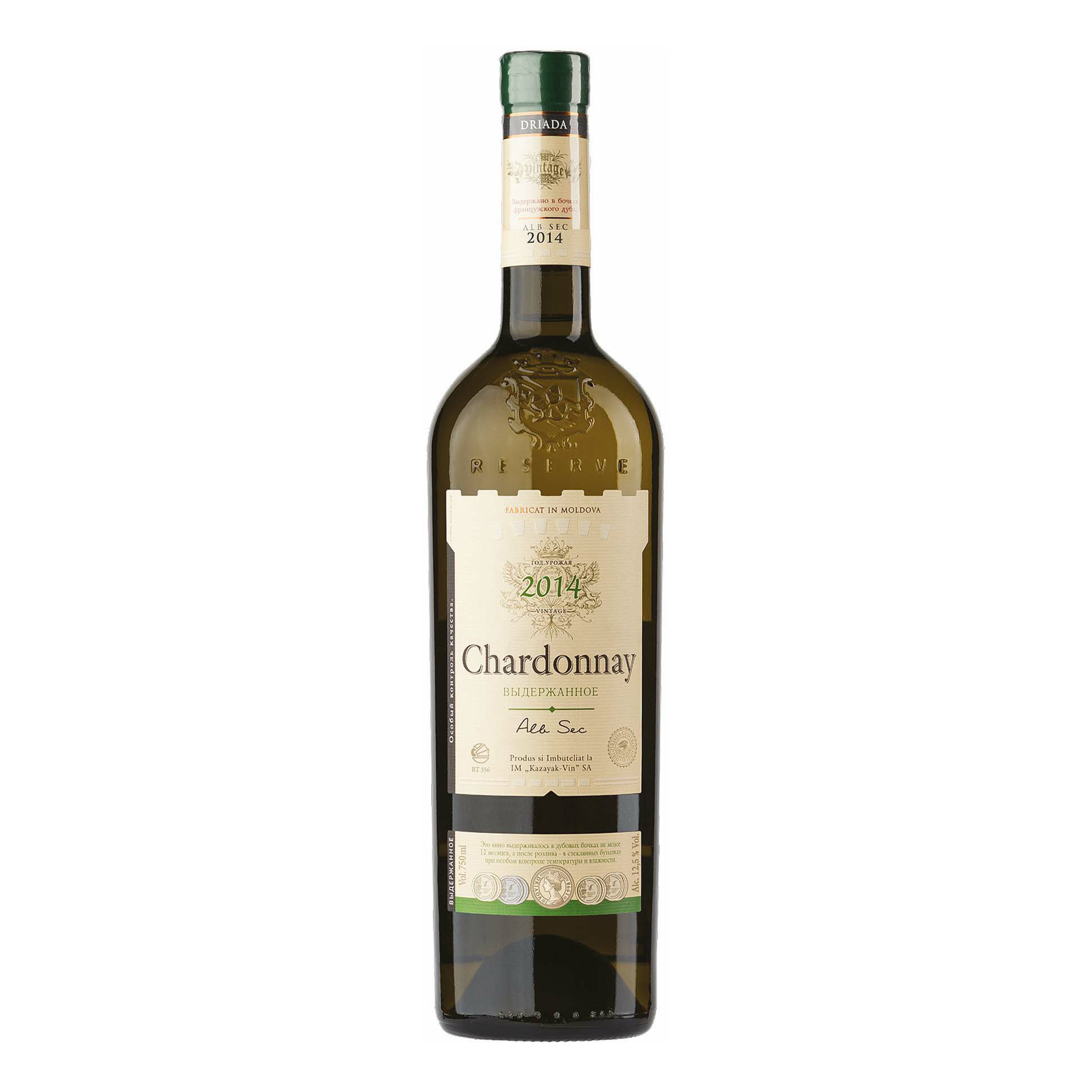 

Вино Driada Chardonnay белое сухое 13% 0,75 л