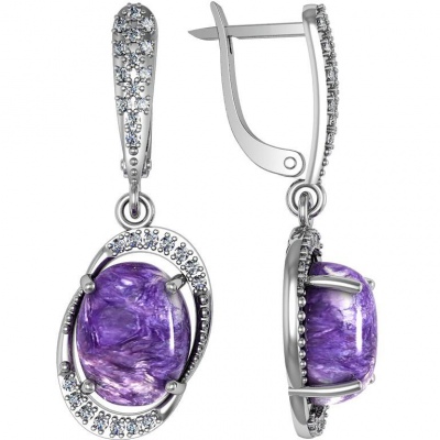 

Серьги из серебра с фианитом ПРИВОЛЖСКИЙ ЮВЕЛИР 361430-CHFA11, 361430-CHFA11