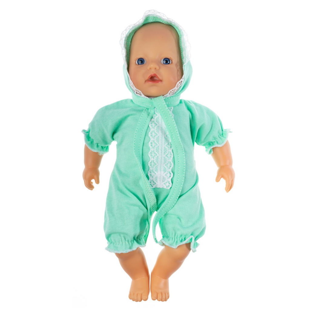 Песочник и чепчик мятный для кукол OUBAOLOON Baby Born little ростом 32 см 903-xD9