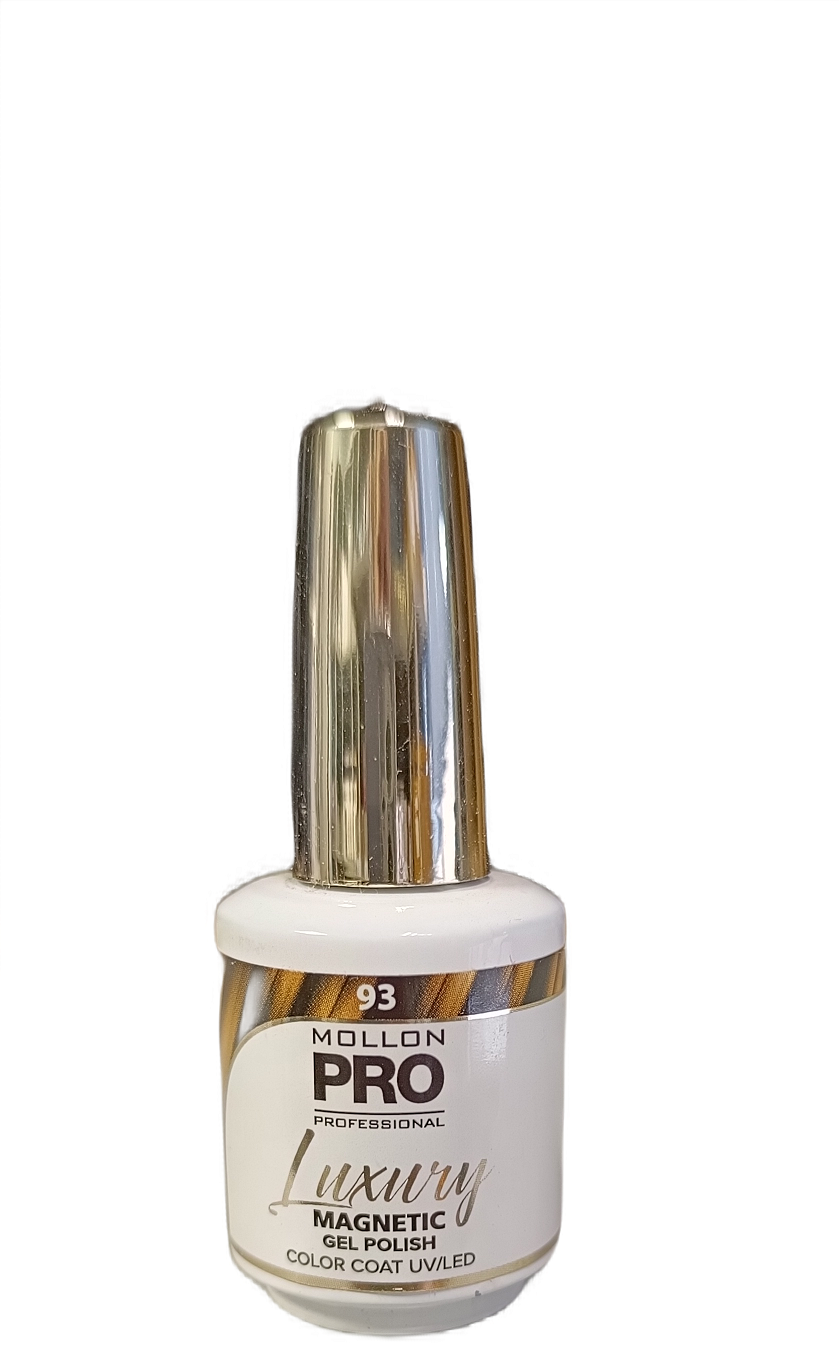 Гель-лак Mollon Pro Magnetic Color Coat №93 Magnetic Gold, 8мл LUX93 желтый; черный