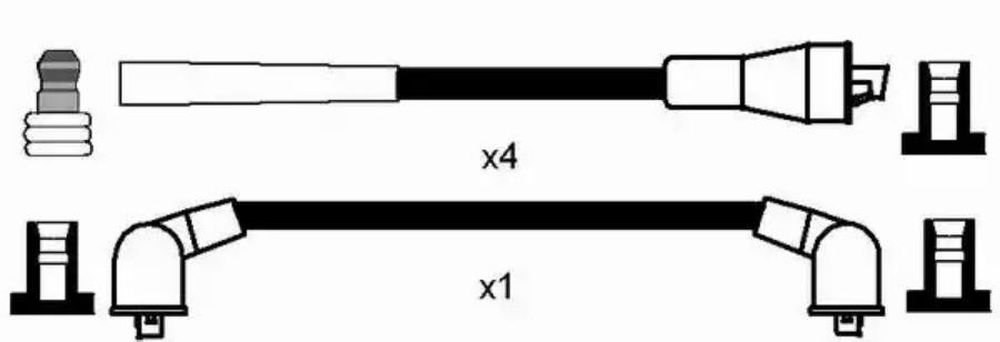 

Комплект высоковольтных проводов NGK 8568