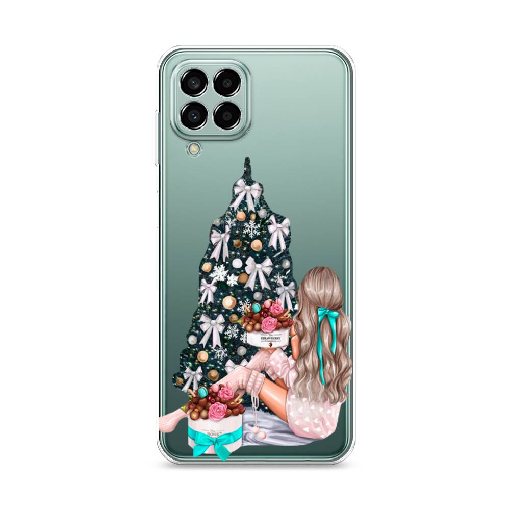 

Чехол на Samsung Galaxy M33 "New Year", Зеленый;бежевый;голубой, 2105650-5