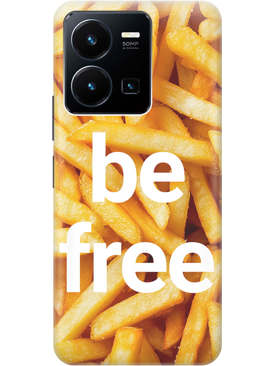 

Силиконовый чехол на Vivo Y35 с принтом "Be Free", Прозрачный;белый;желтый, 743695061