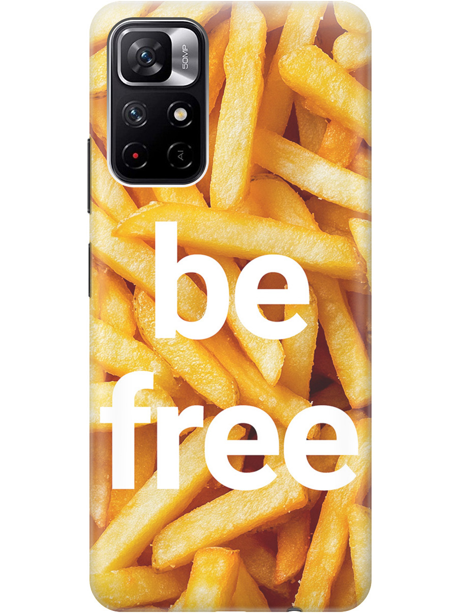 

Силиконовый чехол на Xiaomi Poco M4 Pro 5G с принтом "Be Free", Прозрачный;белый;желтый, 734580761