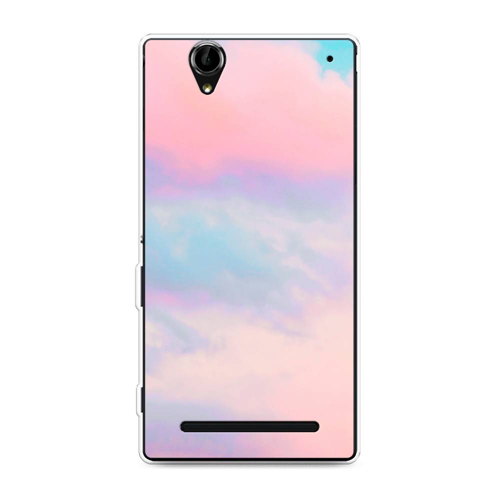 Силиконовый чехол "Розовые облака" на Sony Xperia T2 Ultra