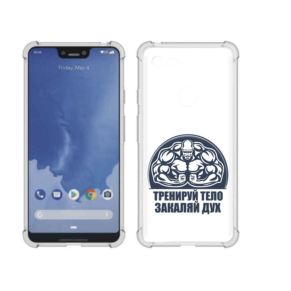 

Чехол MyPads Tocco для Google Pixel 3 XL бодибилдинг закаляй дух, Прозрачный, Tocco