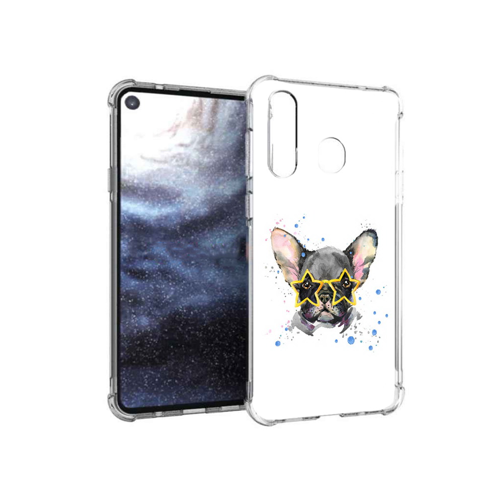 

Чехол MyPads Tocco для Samsung Galaxy A8s буля в очках (PT124633.501.252), Прозрачный, Tocco