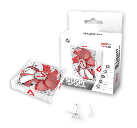 

Корпусный вентилятор Alseye Si-Light красный (781021)