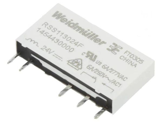 

Реле WEIDMULLER RSS113024F, электромагнитное, SPDT, 24 В DC, белый, 1 шт, RSS113024F