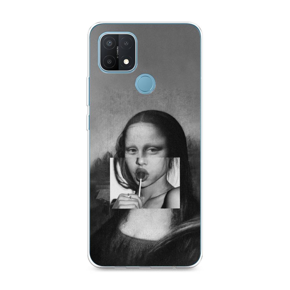 

Чехол Awog на Oppo A15 "Mona Lisa sucking lollipop", Разноцветный, 254750-9