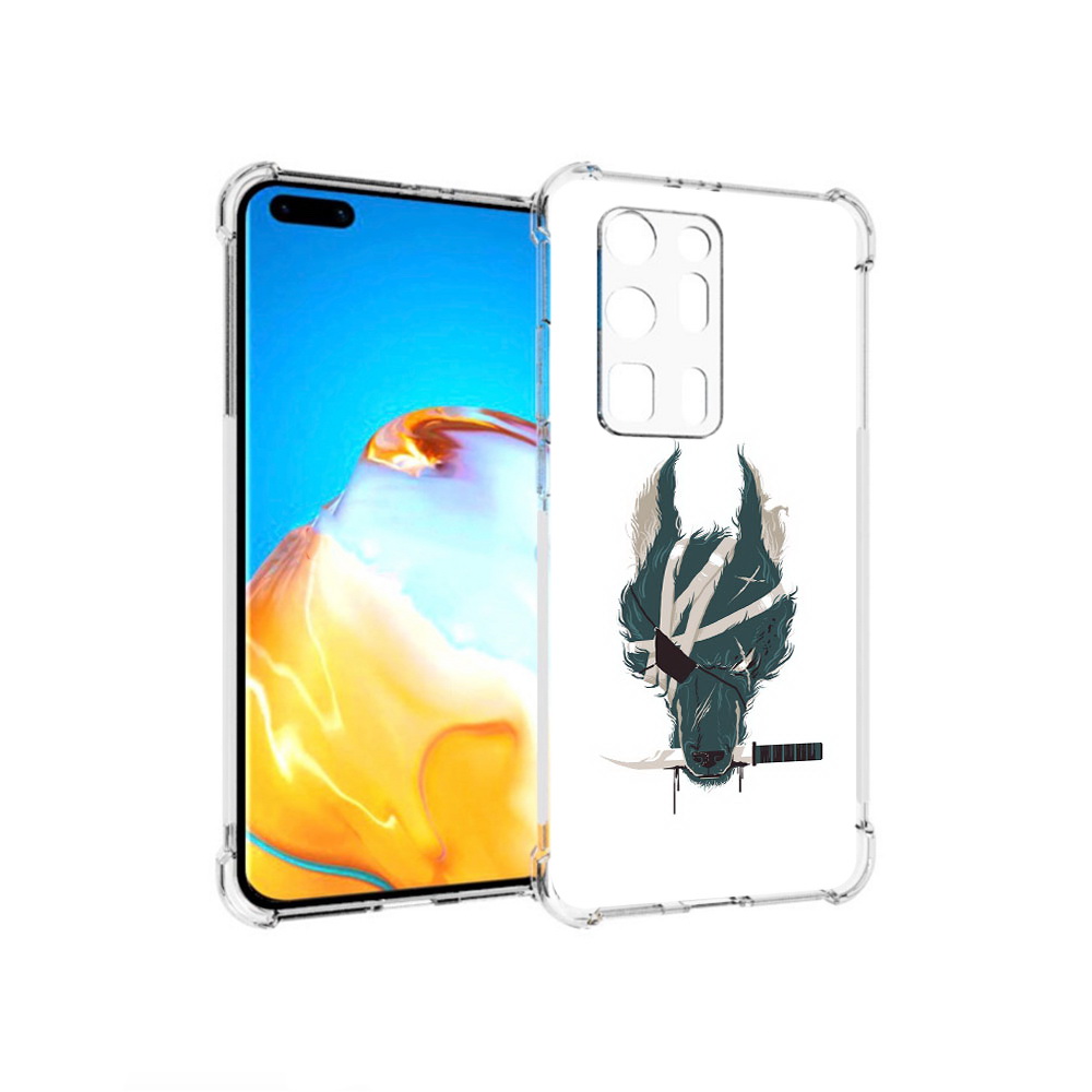 Чехол MyPads Tocco для Huawei P40 Pro+ волк-разбойник