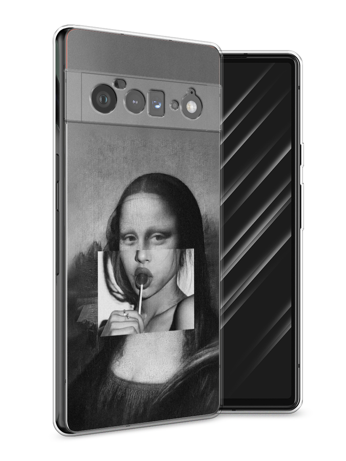 

Чехол Awog на Google Pixel 6 Pro "Mona Lisa sucking lollipop", Разноцветный, 270950-9